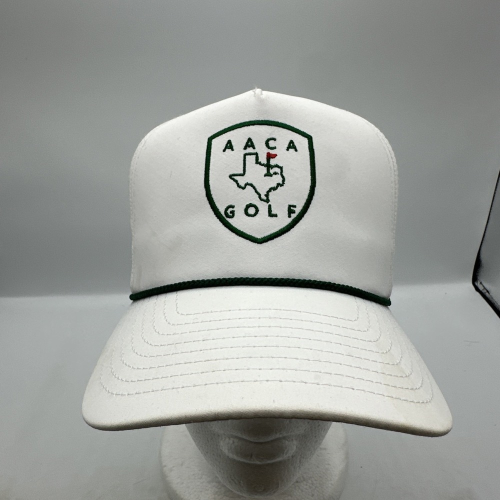 AACA Texas Golf Baseball Hat White Snap Back Imperial Brand One Size Fits‎ All